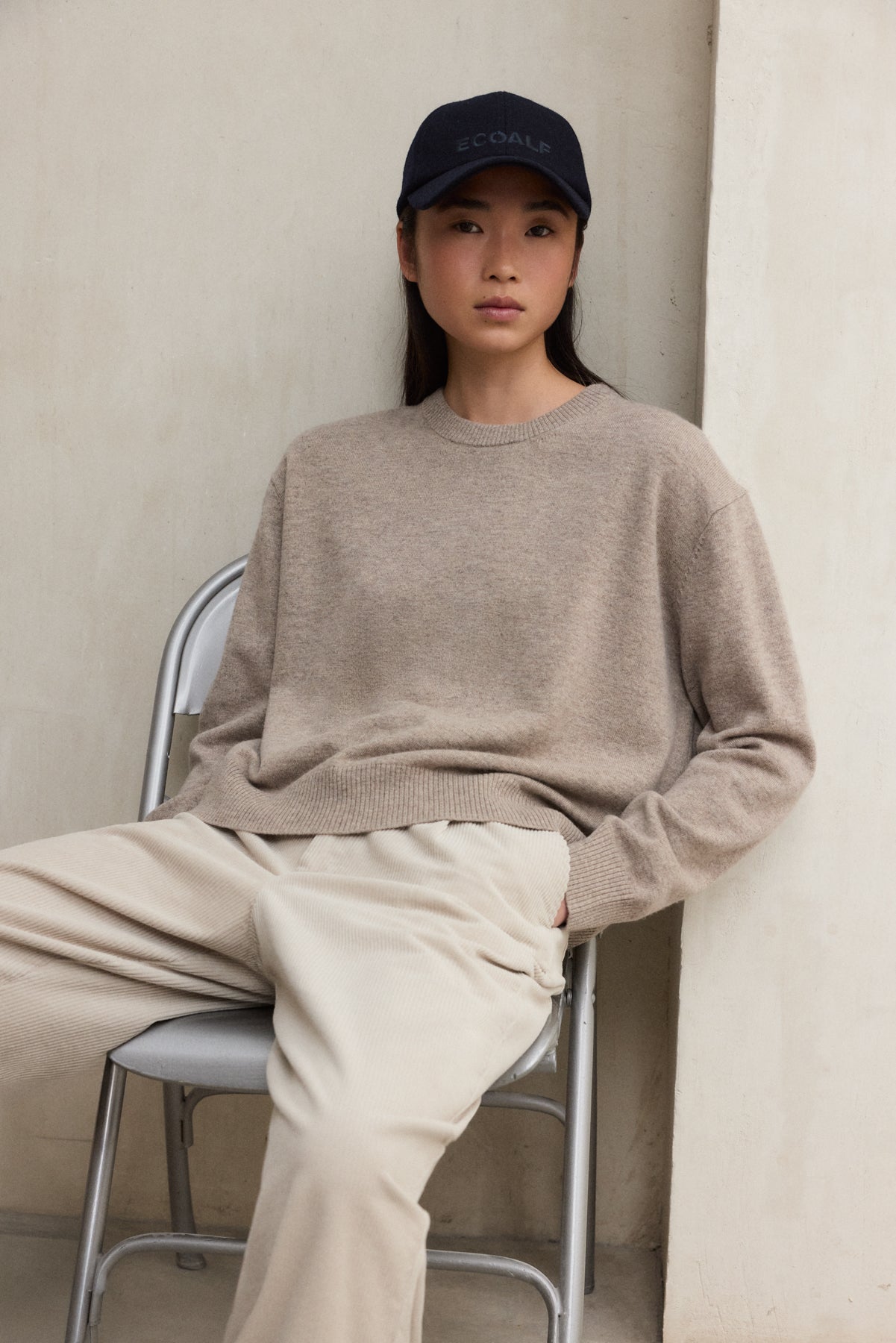 BEIGE COSMOS SWEATER