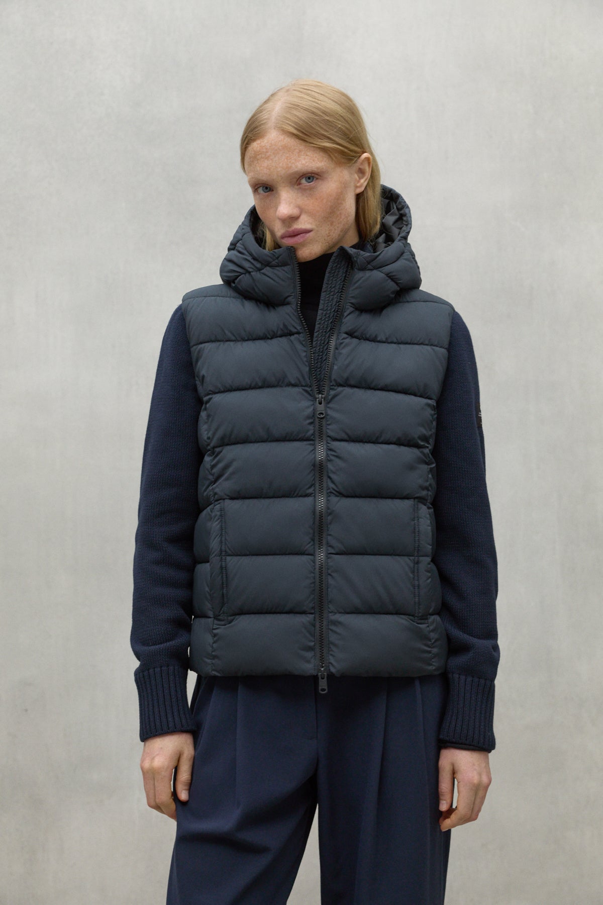 NAVY BLUE DENALI KNITTED JACKET