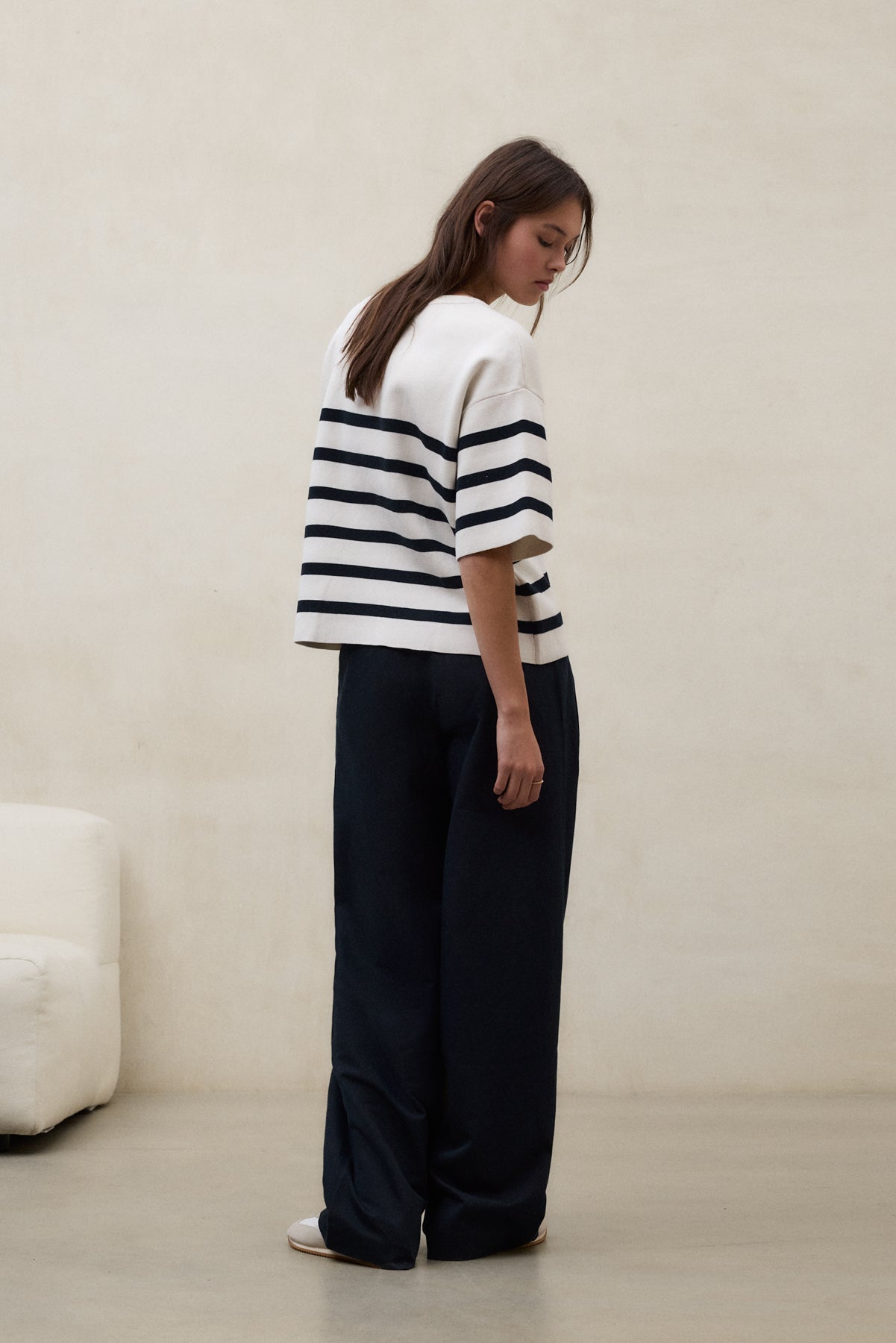 WHITE MARINA SWEATER