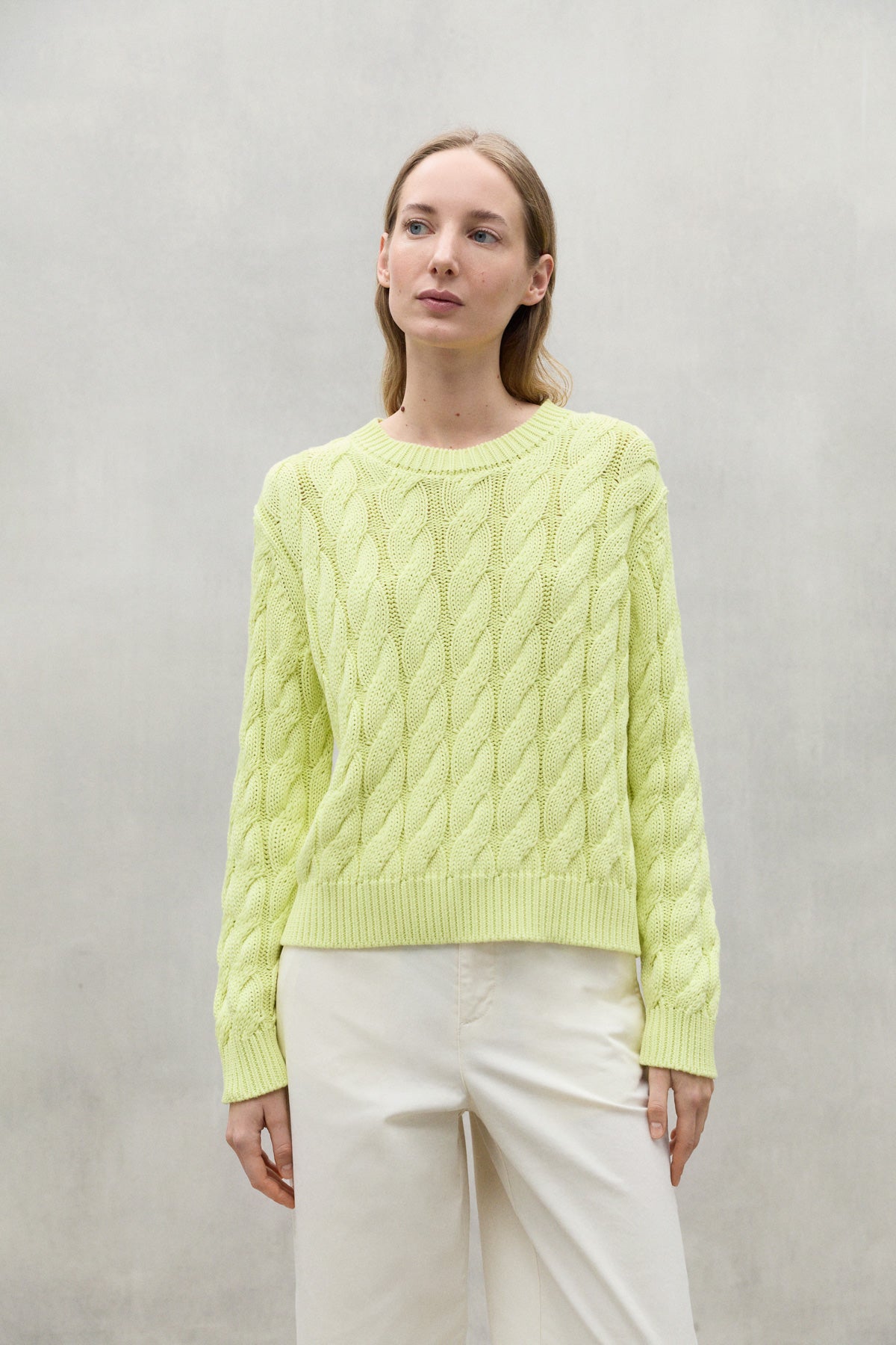 LIME GREEN TIL KNITTED SWEATER
