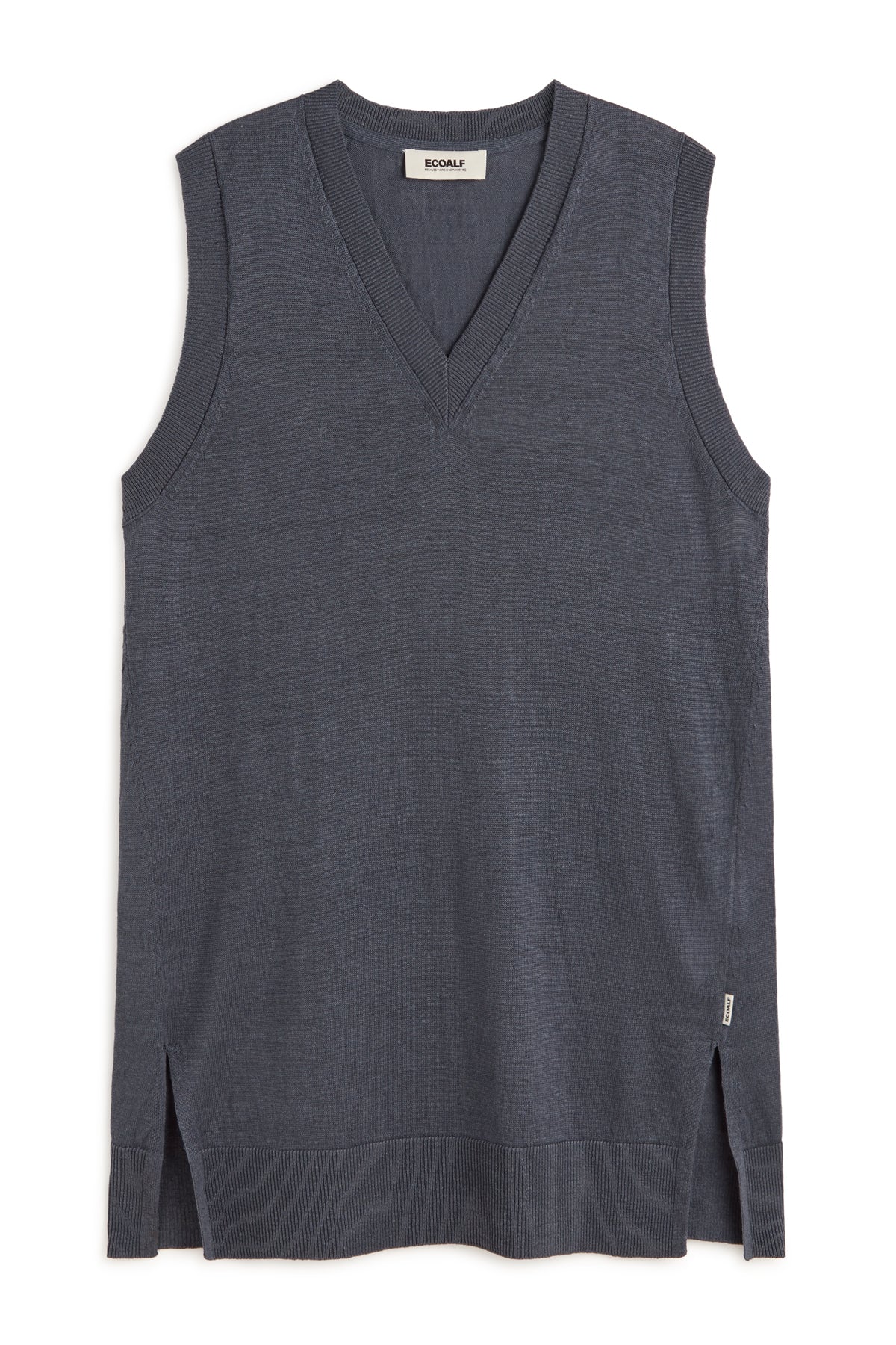 GREY TOMILLO LINEN KNITTED VEST