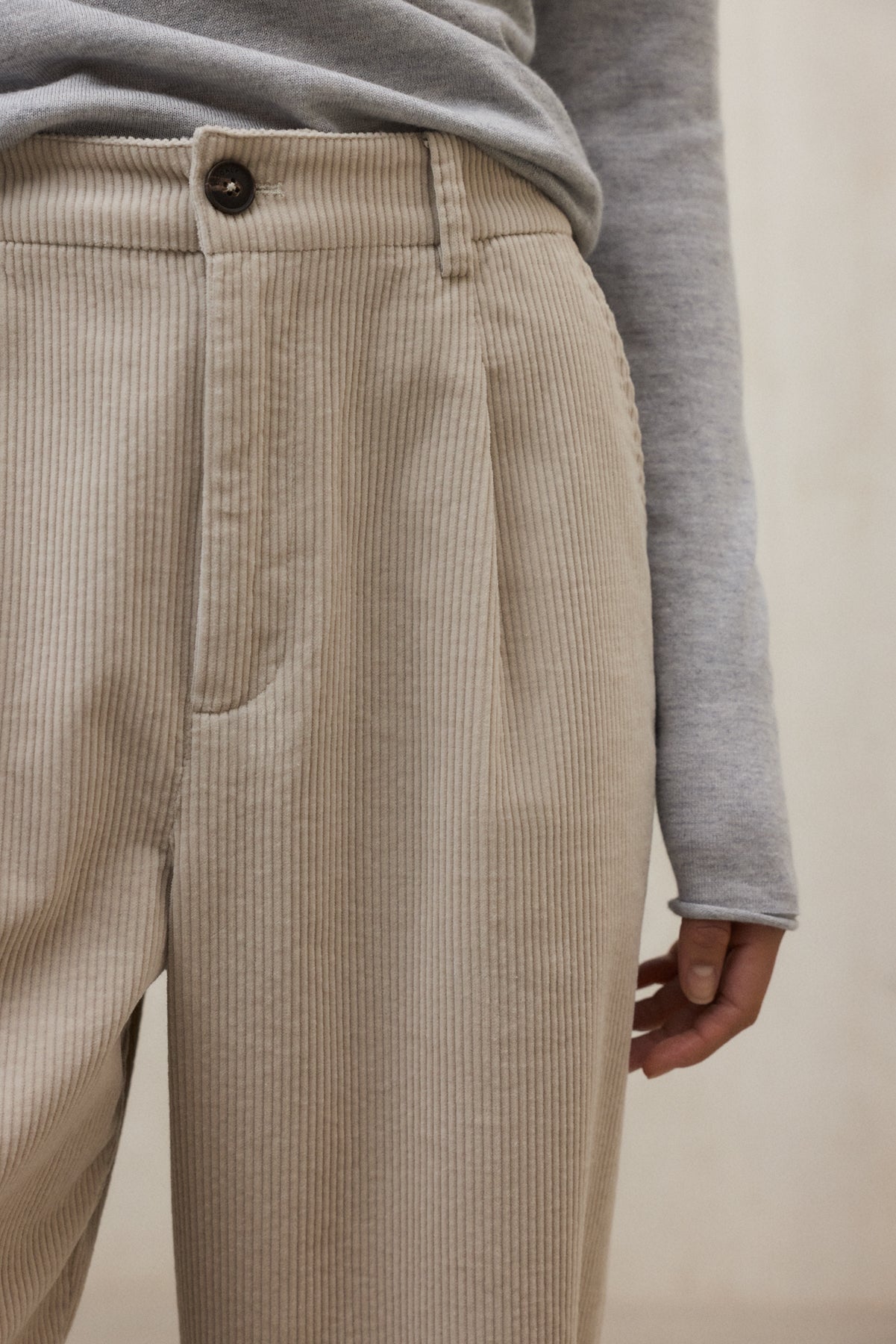 BEIGE FIORA TROUSERS