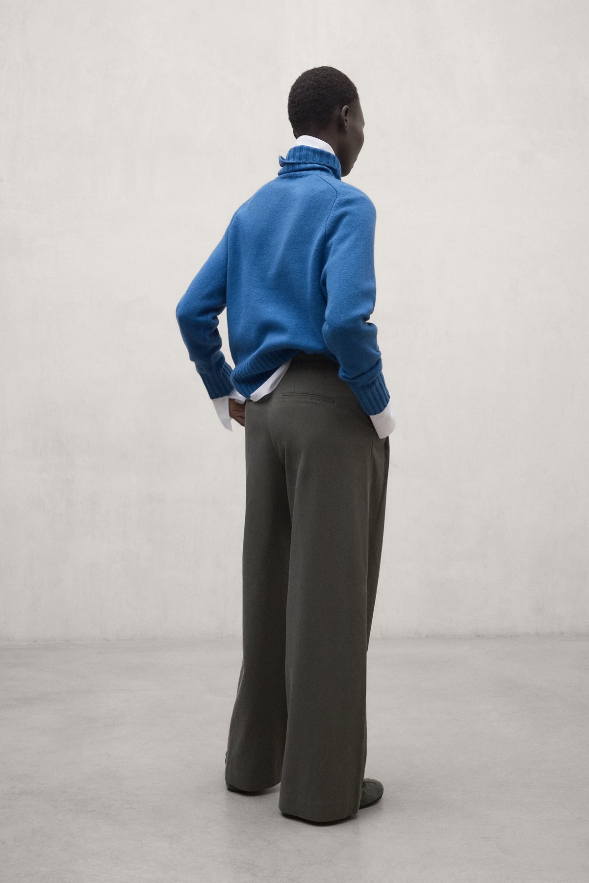 GREEN TECHNICAL COTTON GALIA TROUSERS