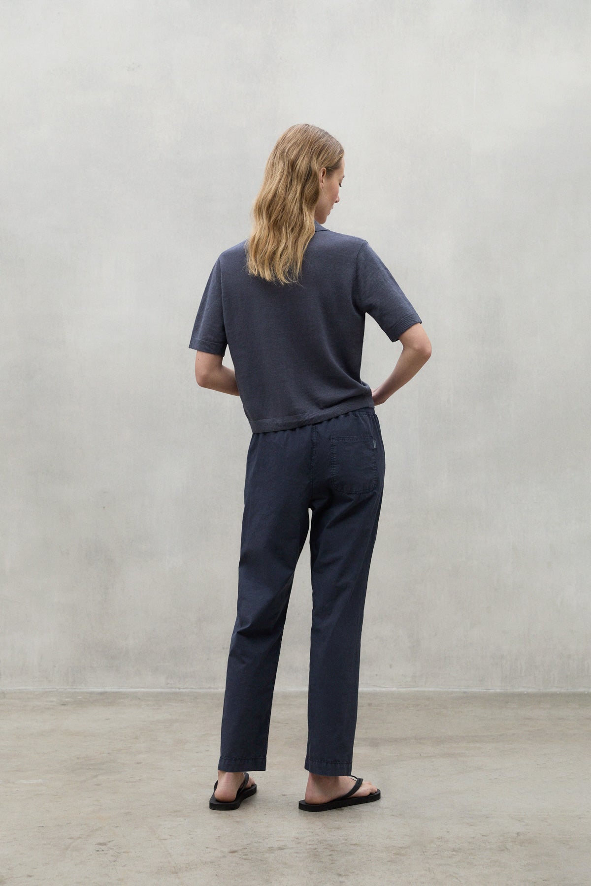 NAVY BLUE GANGES TROUSERS