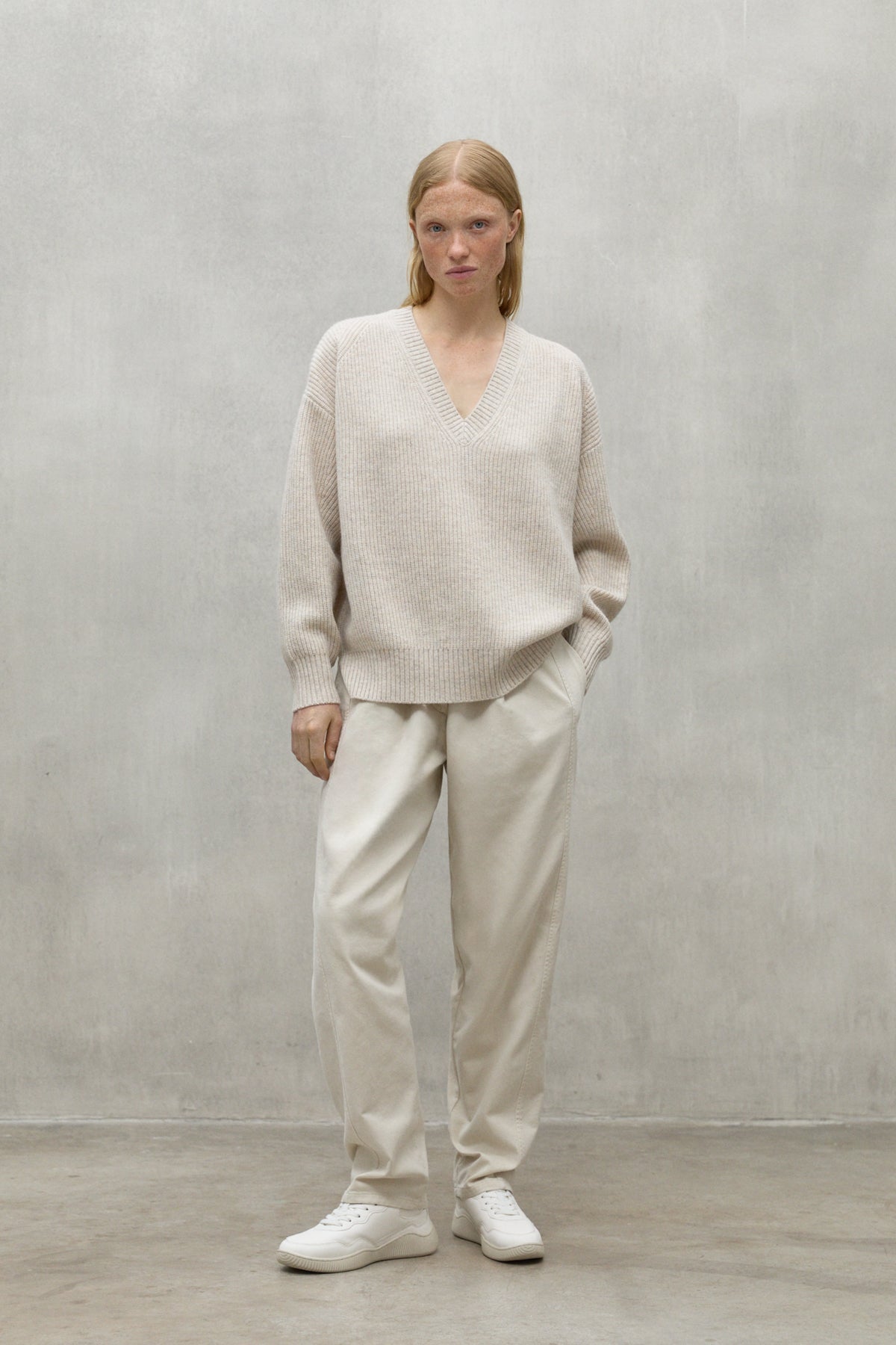 LIGHT BEIGE JERTE TROUSERS