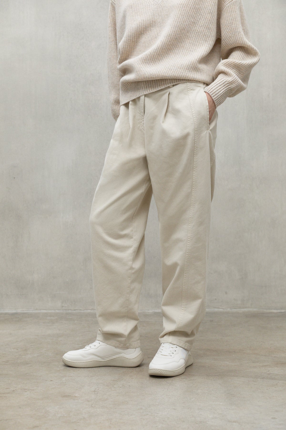 LIGHT BEIGE JERTE TROUSERS