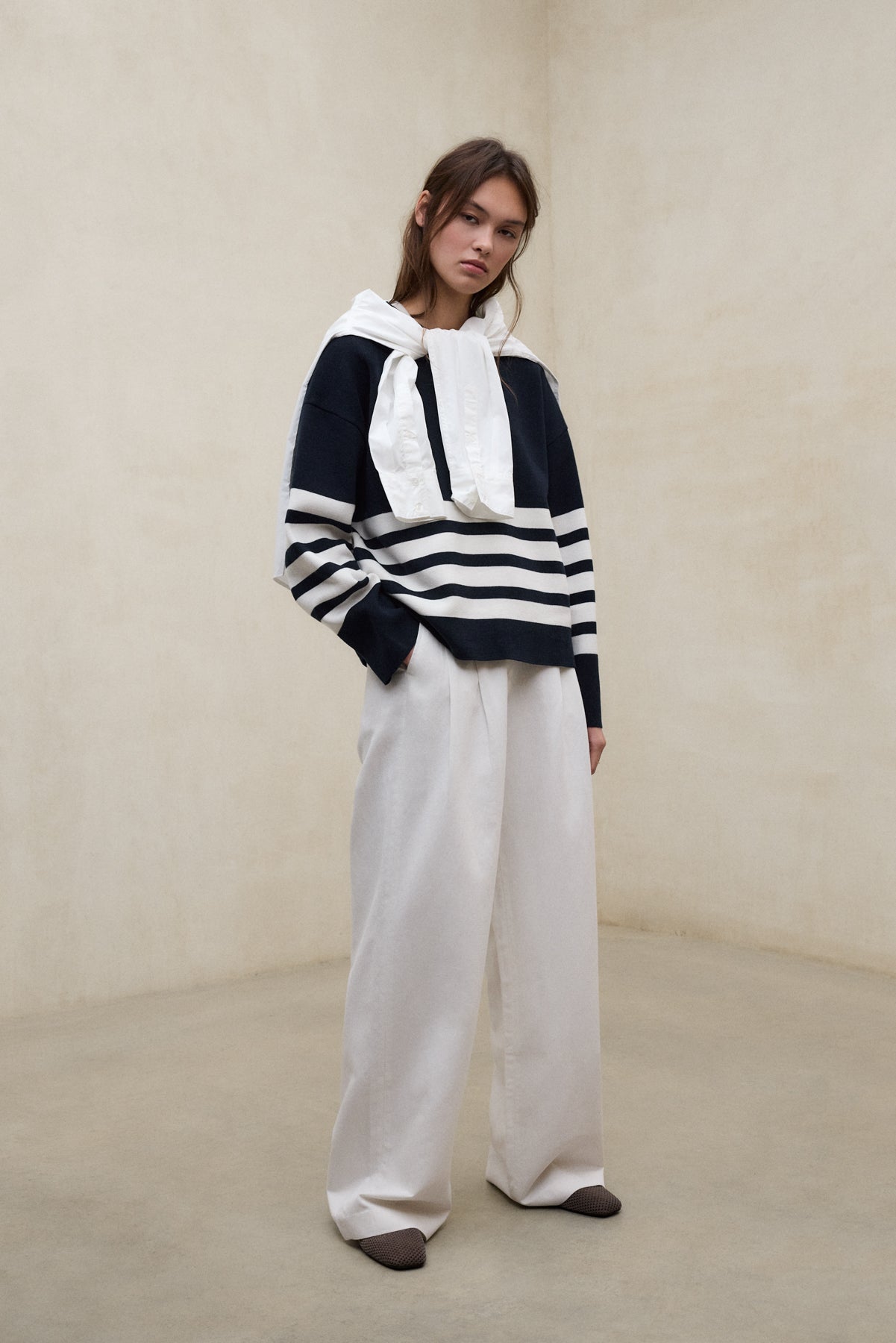 LEINENHOSE MIEL WEISS