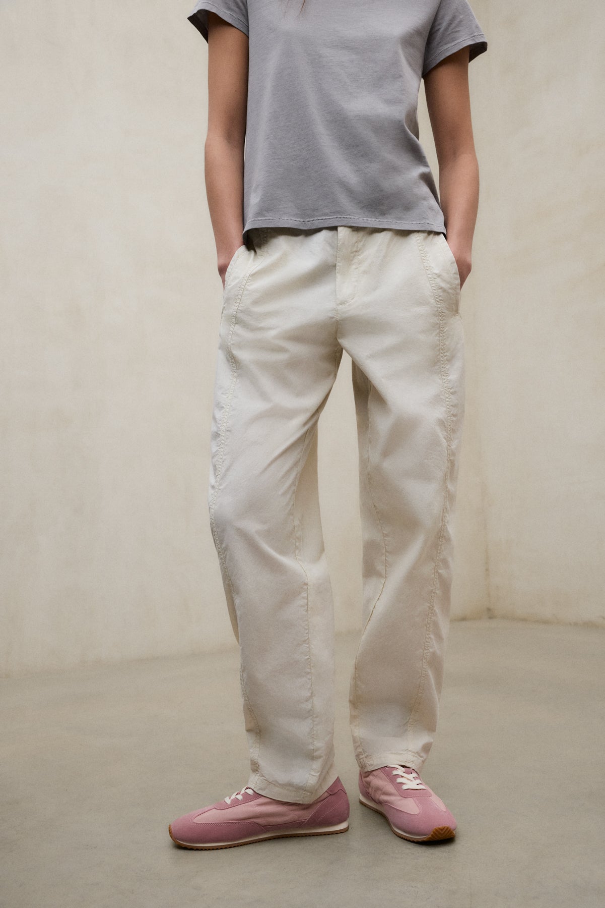 BEIGE RIPOLL TROUSERS