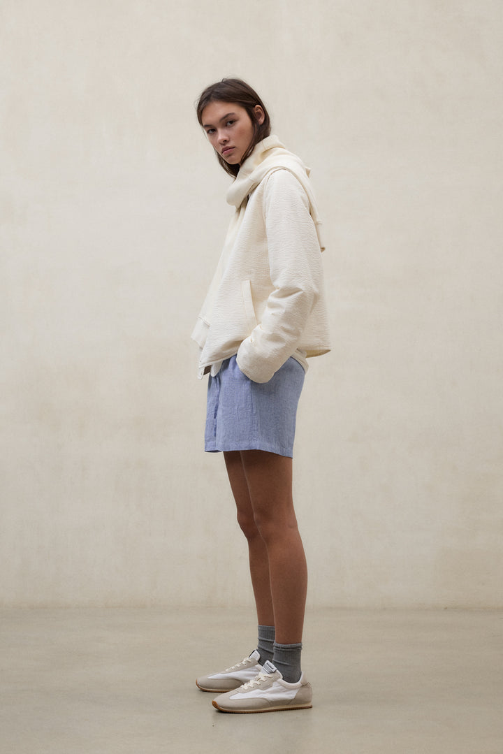 STRIPED BLUE ERAS SHORTS