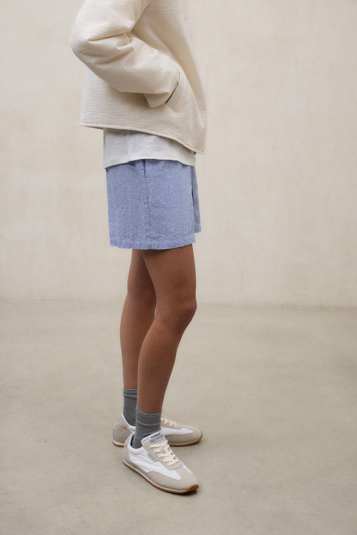 STRIPED BLUE ERAS SHORTS