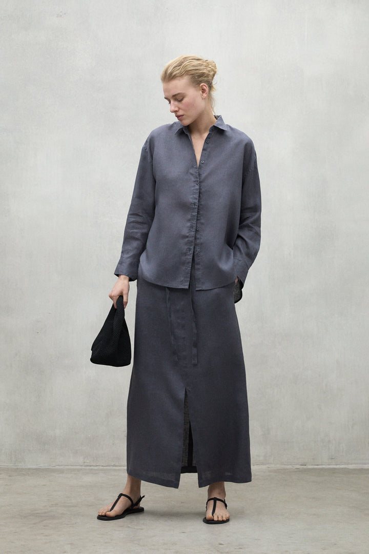 JUPE LARA GRIS FONCÉ