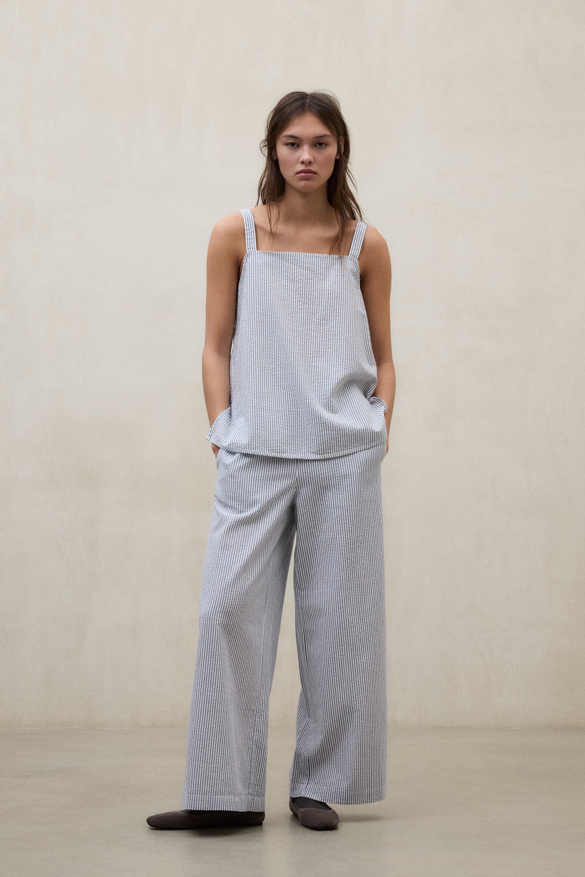 CAMISA ARIA AZUL Y BLANCO