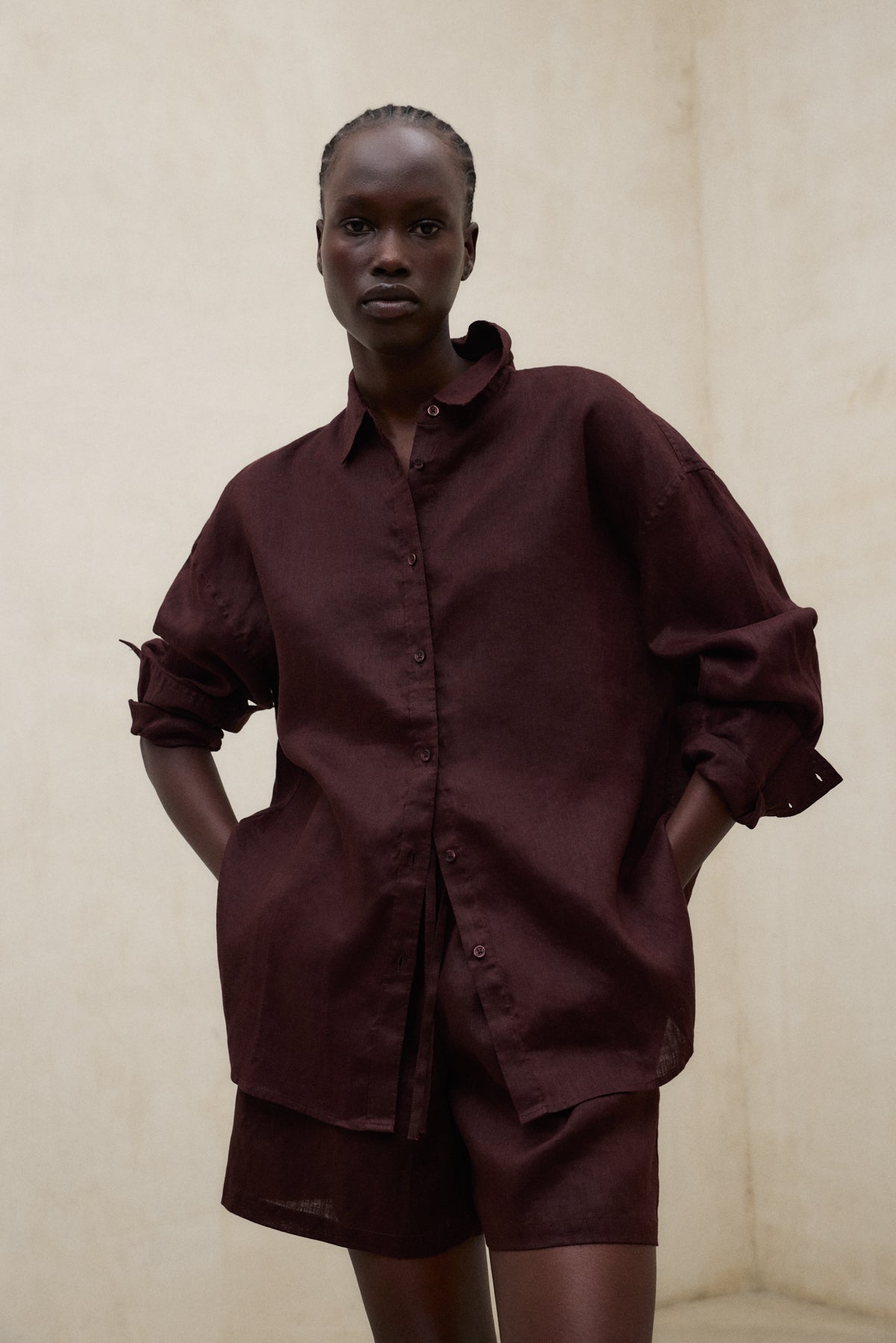 CAMISA DARIA MARRÓN