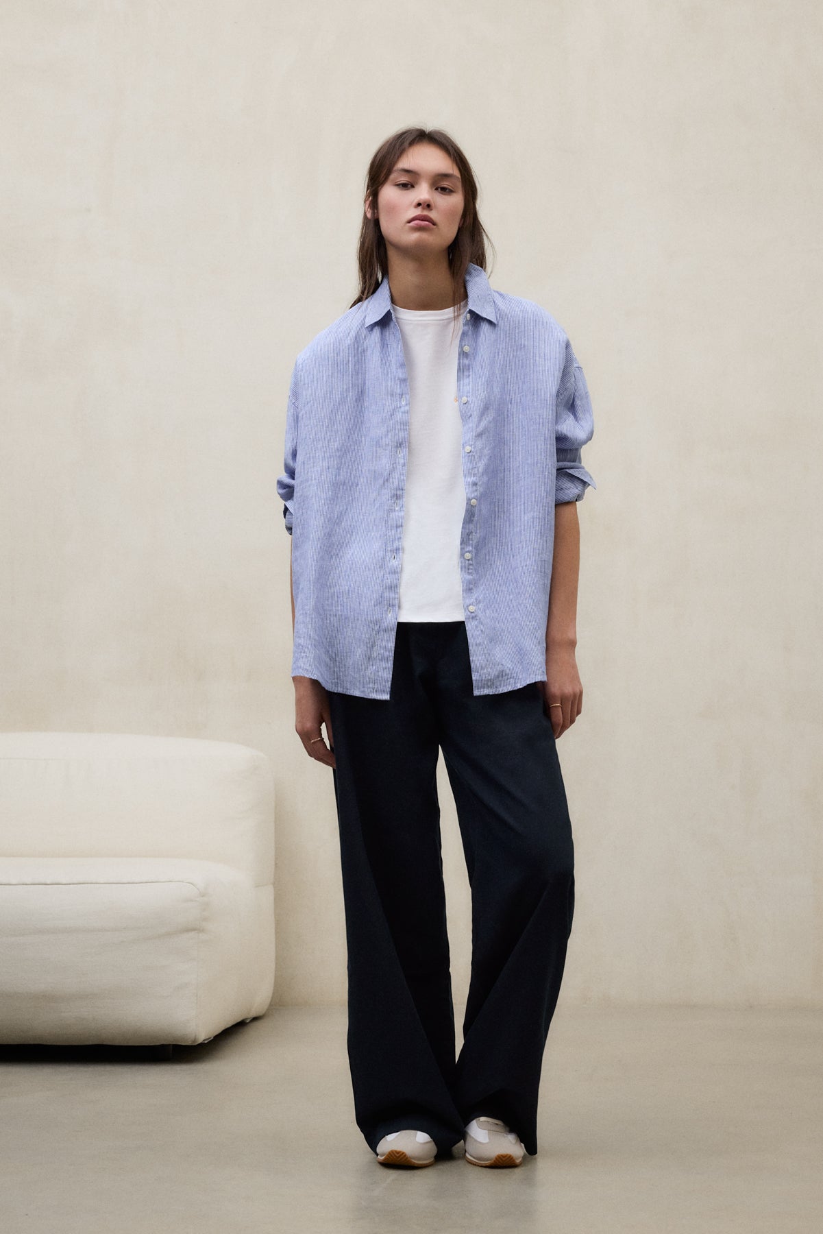 CAMISA DARIA A RAYAS AZUL