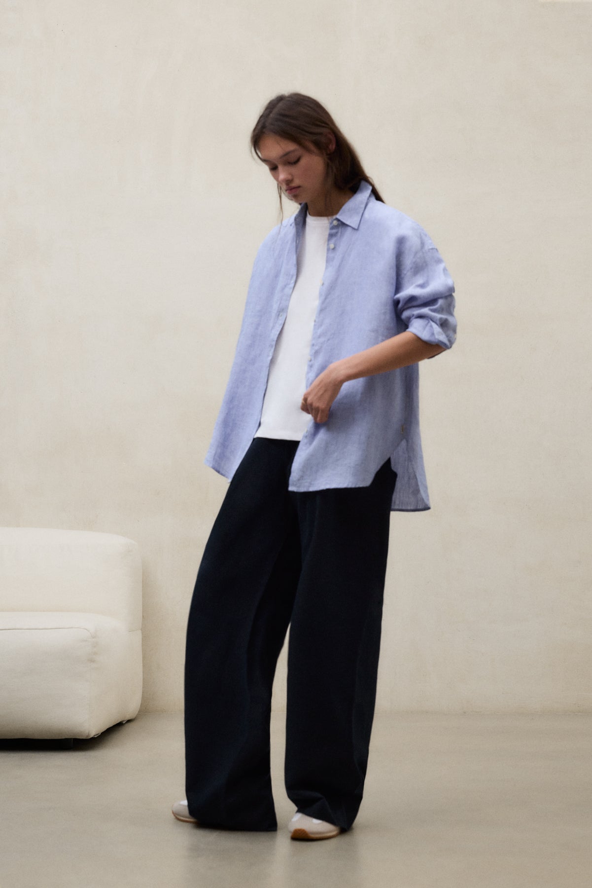 CAMISA DARIA A RAYAS AZUL