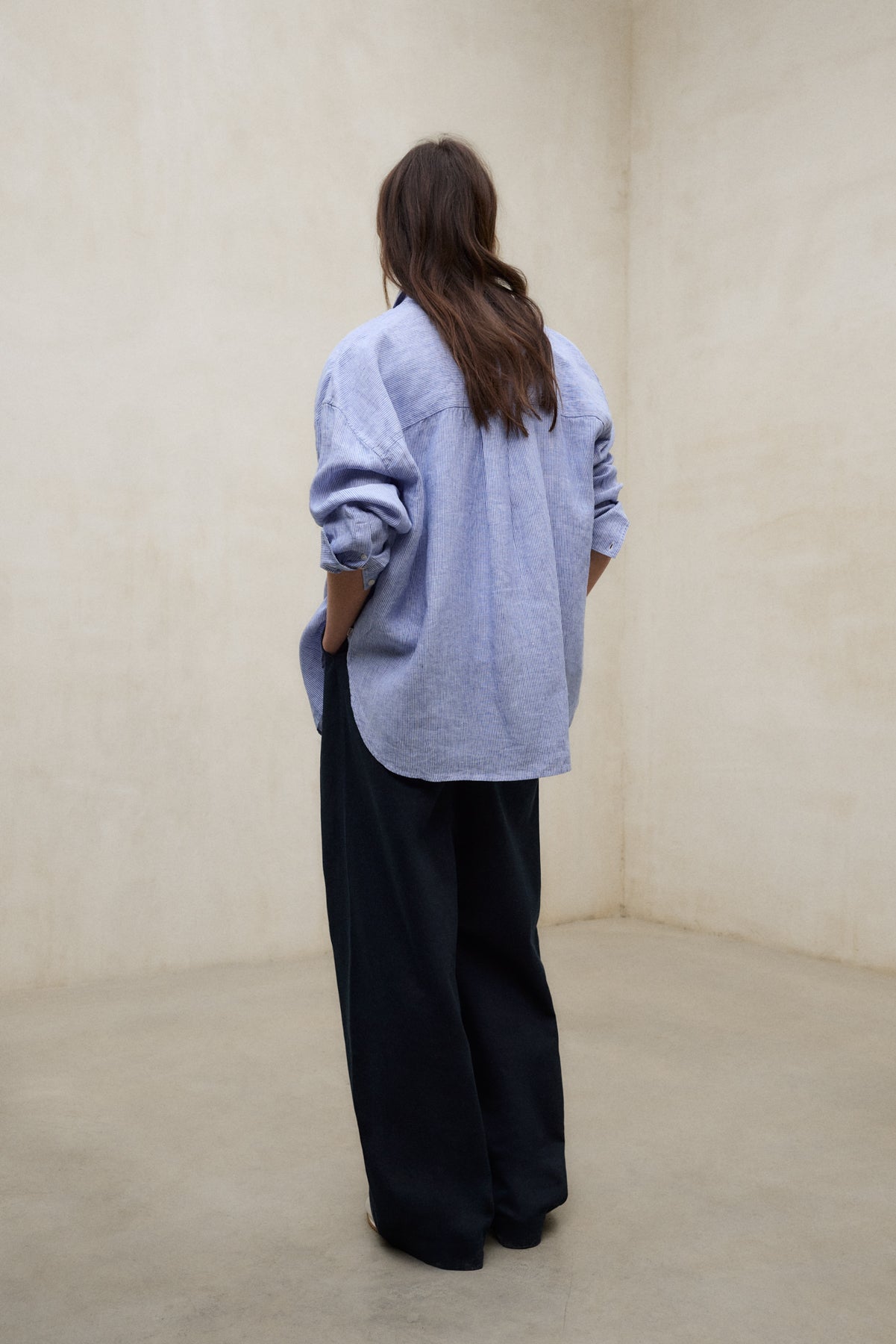 CAMISA DARIA A RAYAS AZUL