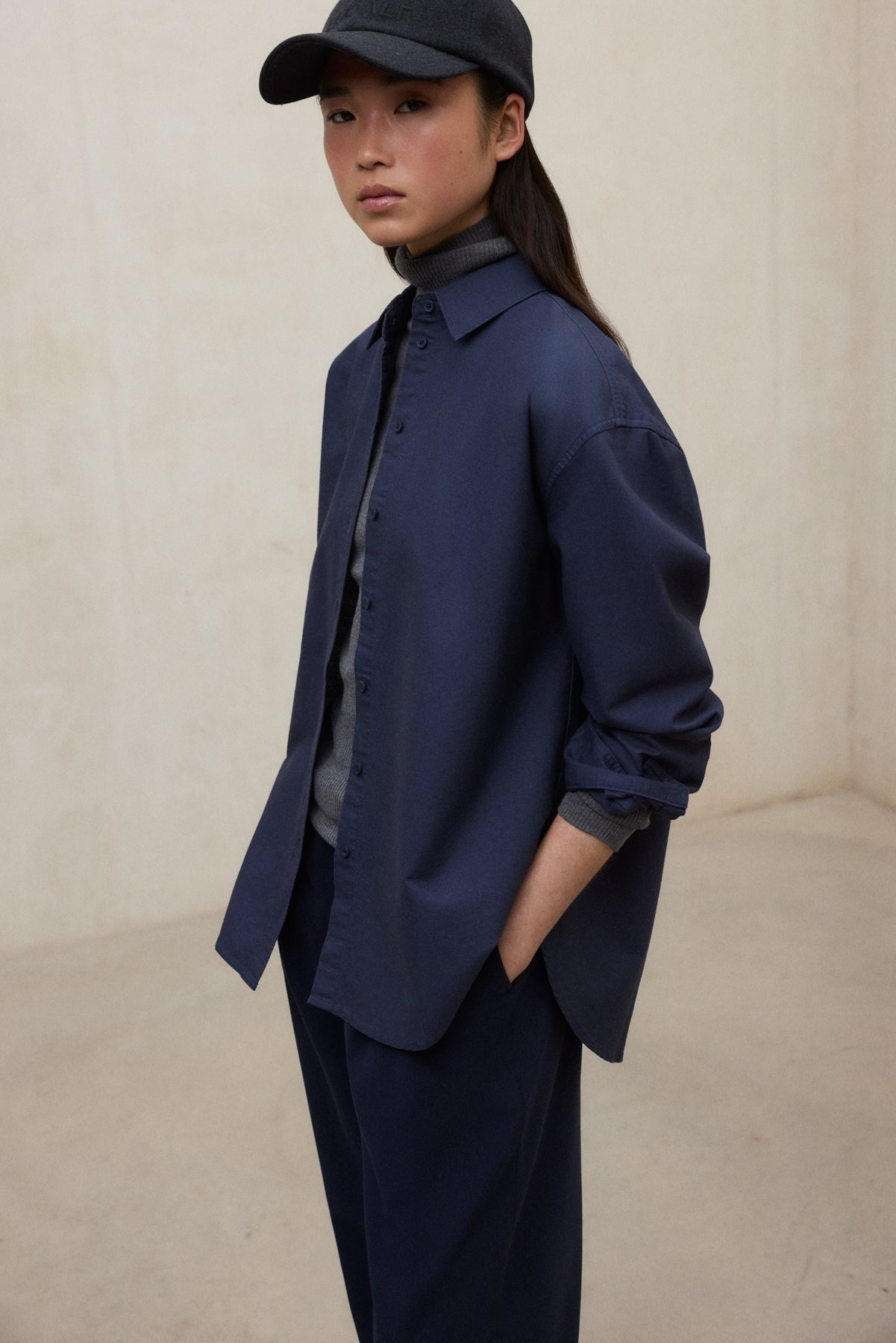 NAVY BLUE ELENA SHIRT