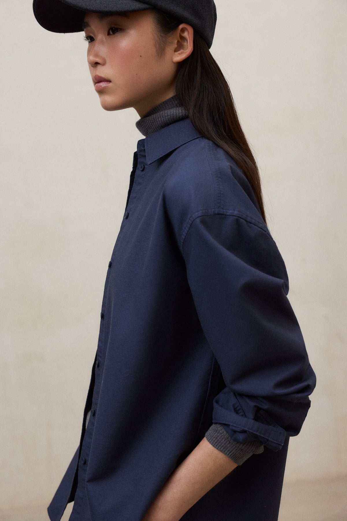 NAVY BLUE ELENA SHIRT