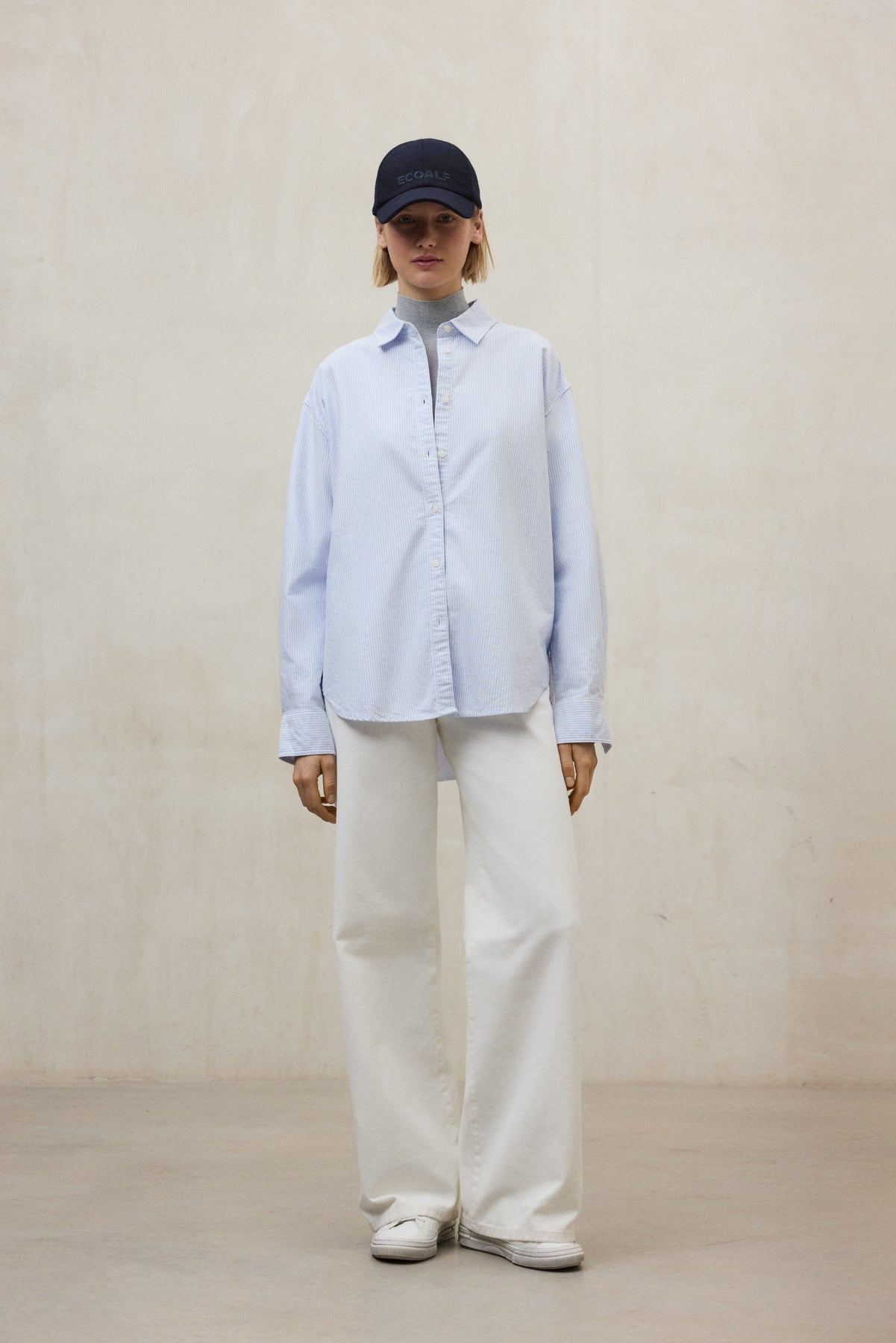 STRIPED BLUE WHITE ELENA SHIRT