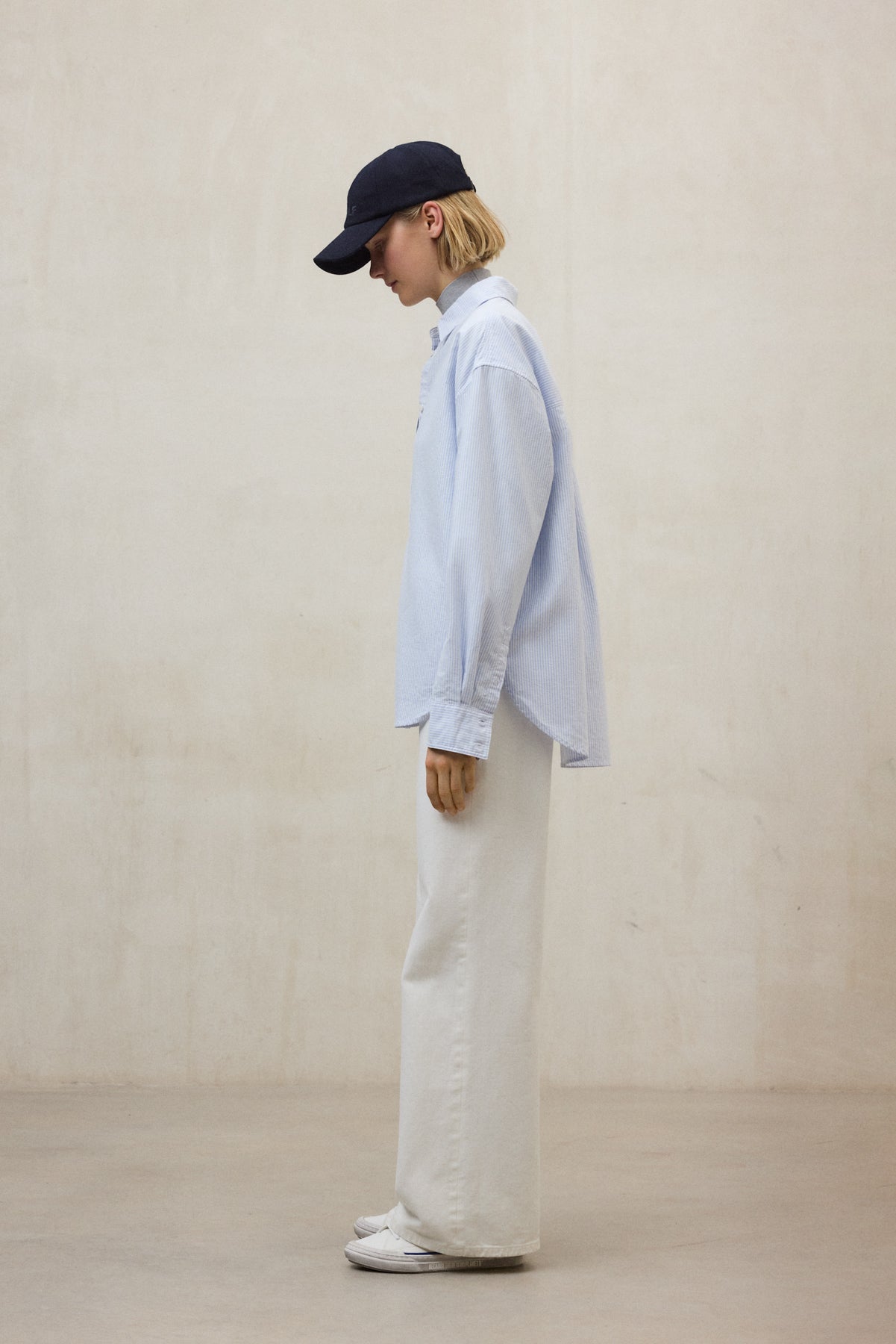 STRIPED BLUE WHITE ELENA SHIRT