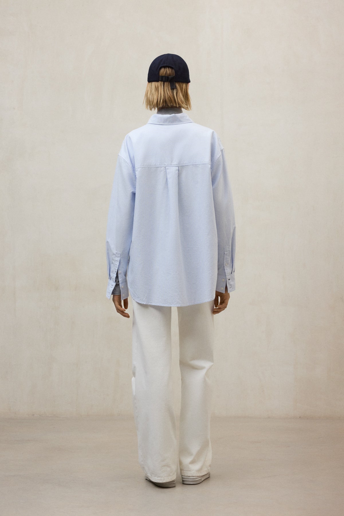 STRIPED BLUE WHITE ELENA SHIRT