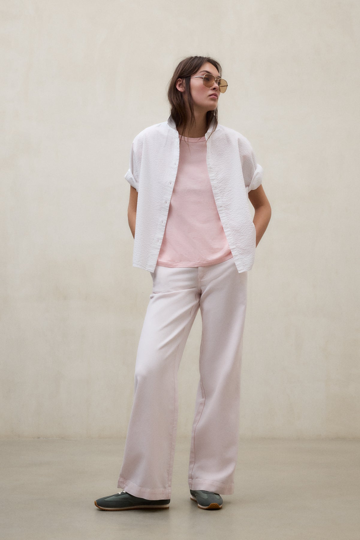 CAMISA MELANIA DE SEERSUCKER BLANCA