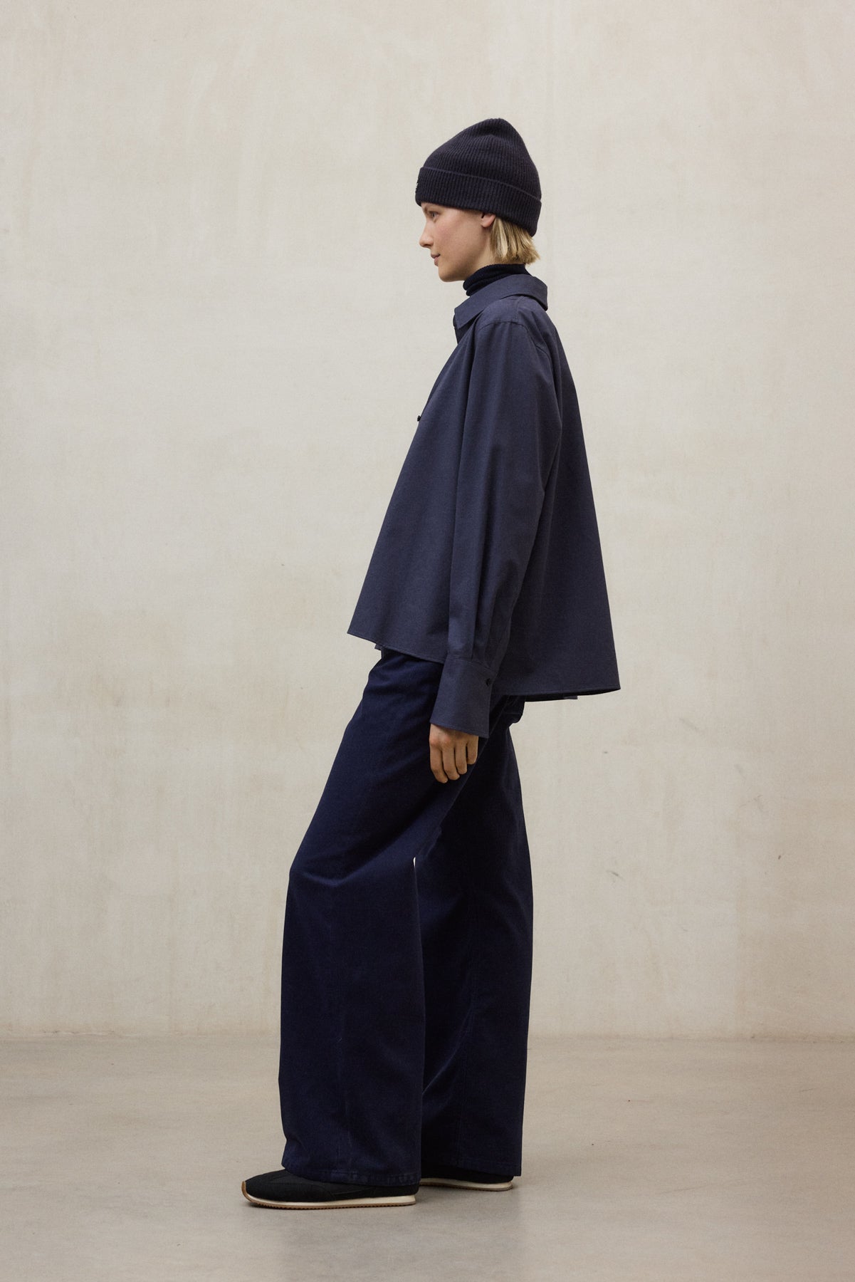 NAVY BLUE SARA SHIRT