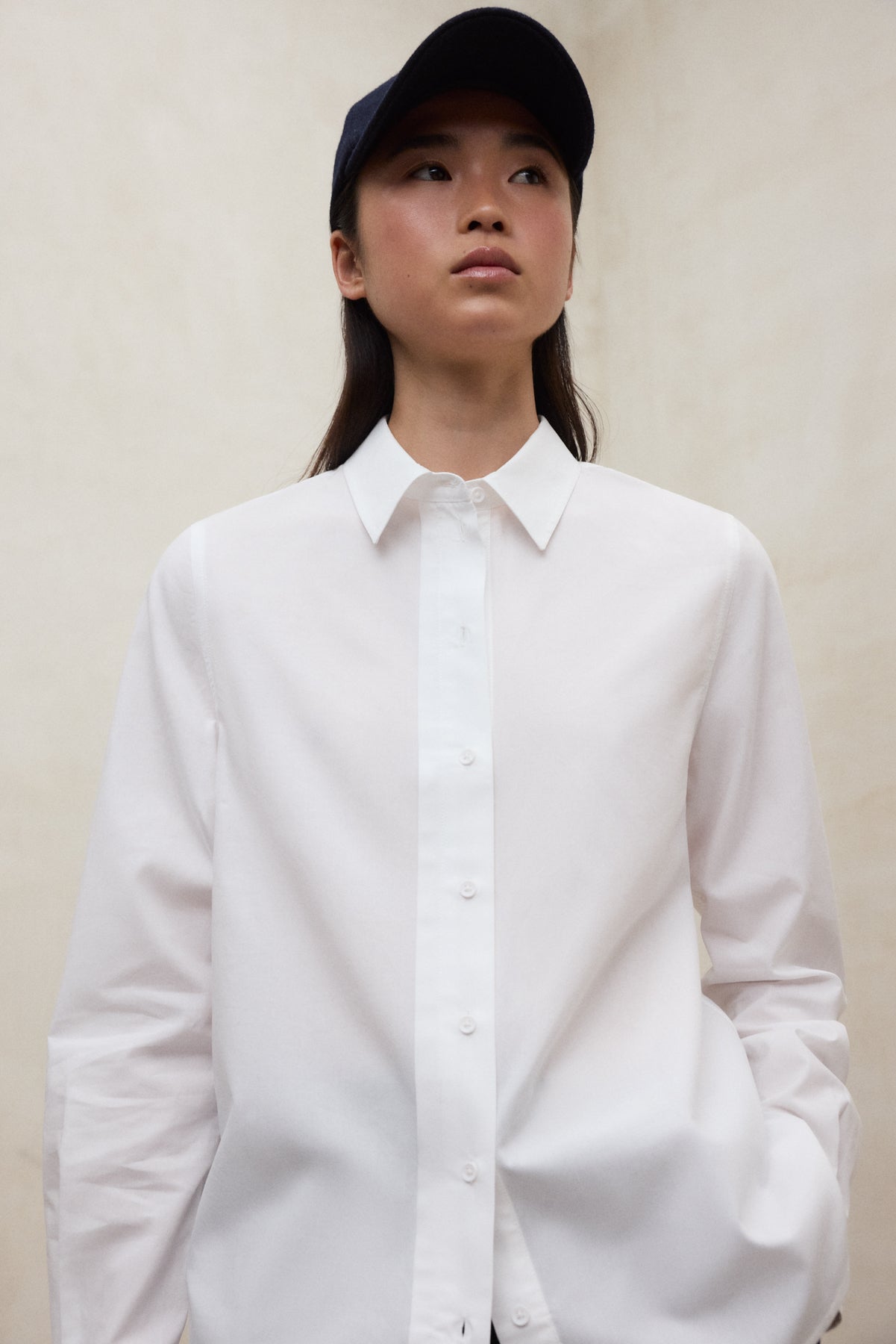 WHITE TRIMA SHIRT