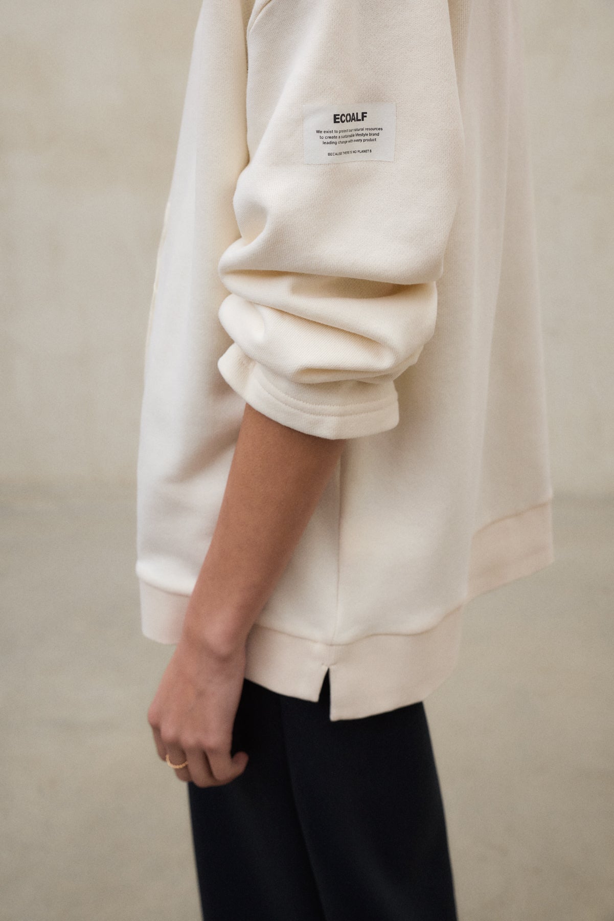 BEIGE ANKARA SWEATSHIRT