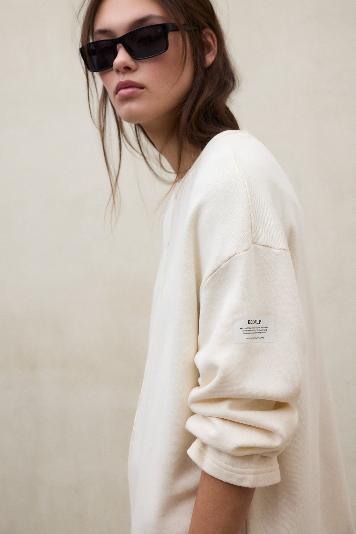 BEIGE ANKARA SWEATSHIRT