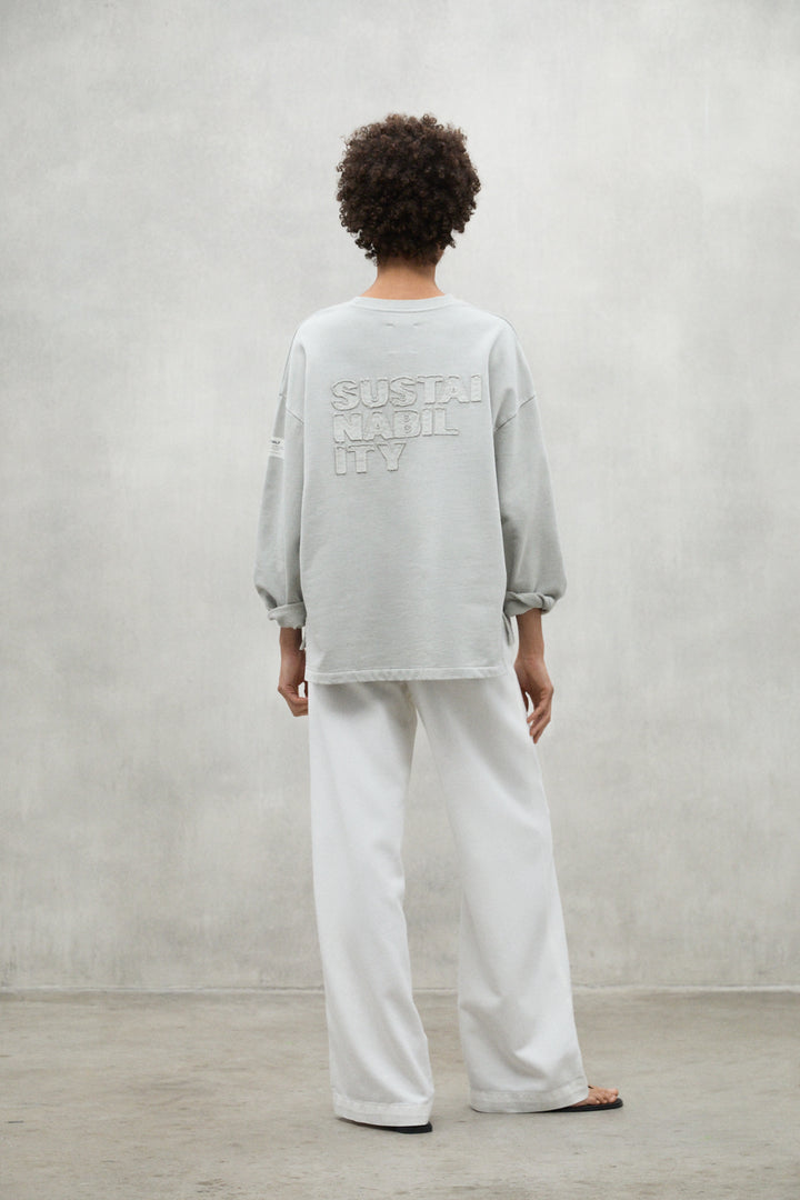 SWEATSHIRT SUSTAIN HELLGRAU