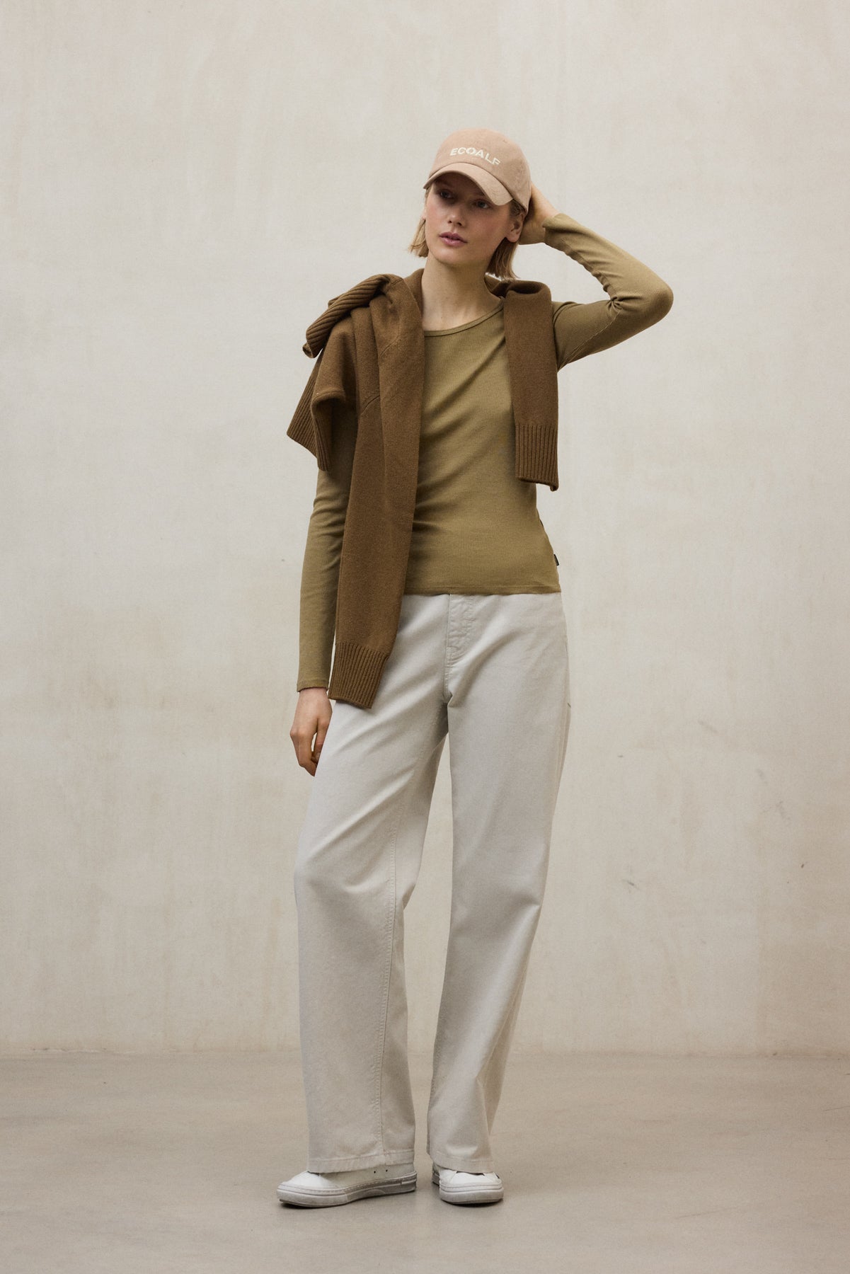 MUSTARD LONG-SLEEVED SINES T-SHIRT