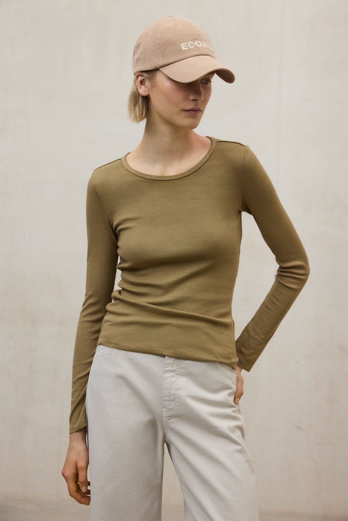 MUSTARD LONG-SLEEVED SINES T-SHIRT