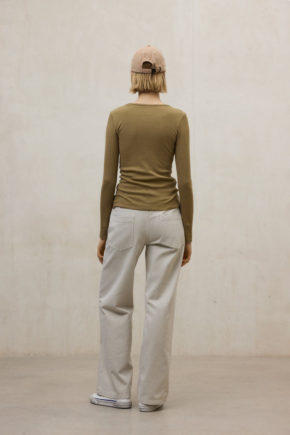 MUSTARD LONG-SLEEVED SINES T-SHIRT