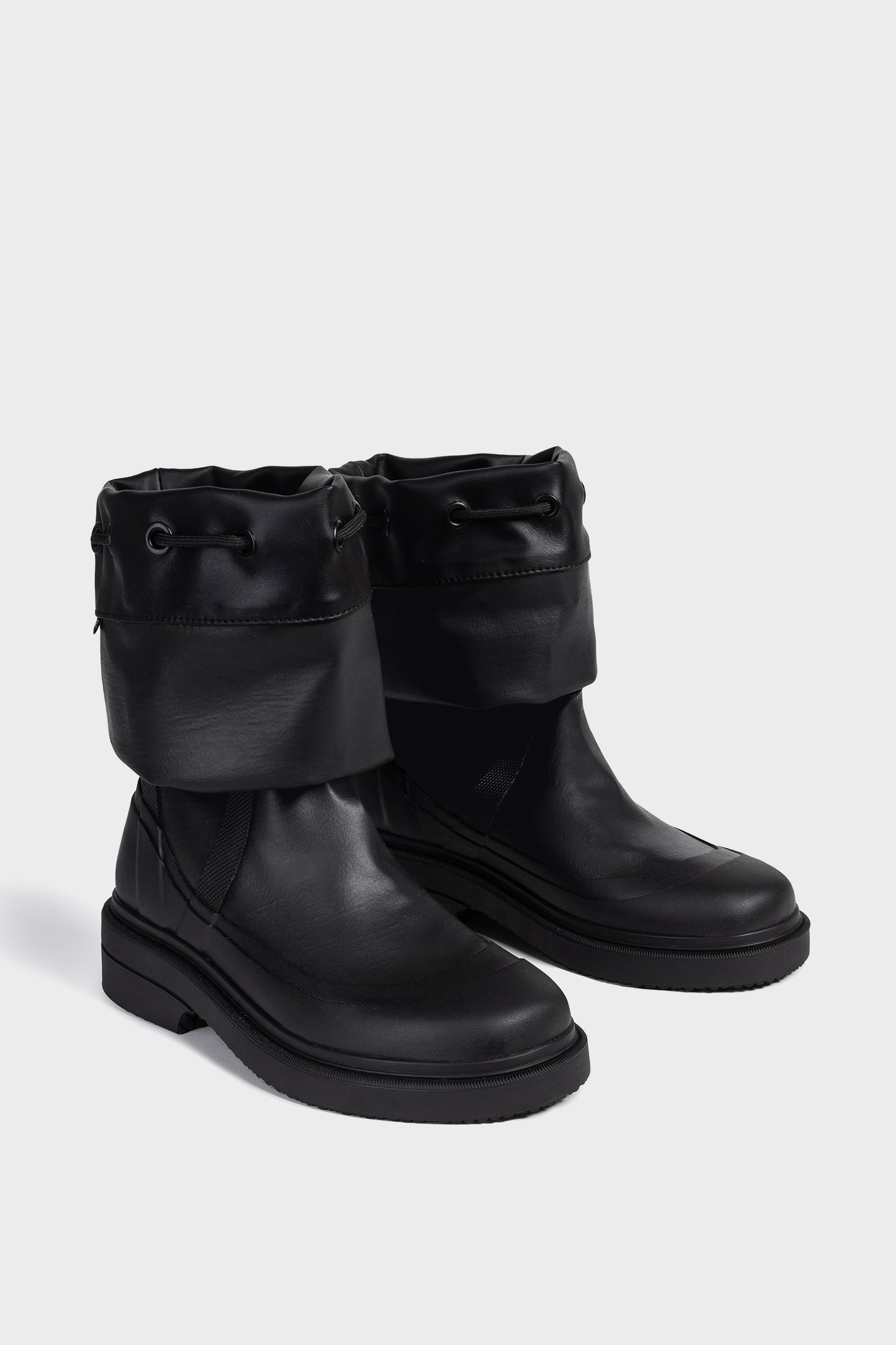 BLACK ANA MARIA HIGH WELLINGTON BOOTS