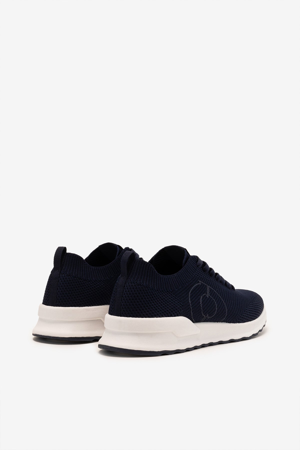 NAVY CONDE KNITTED TRAINERS 
