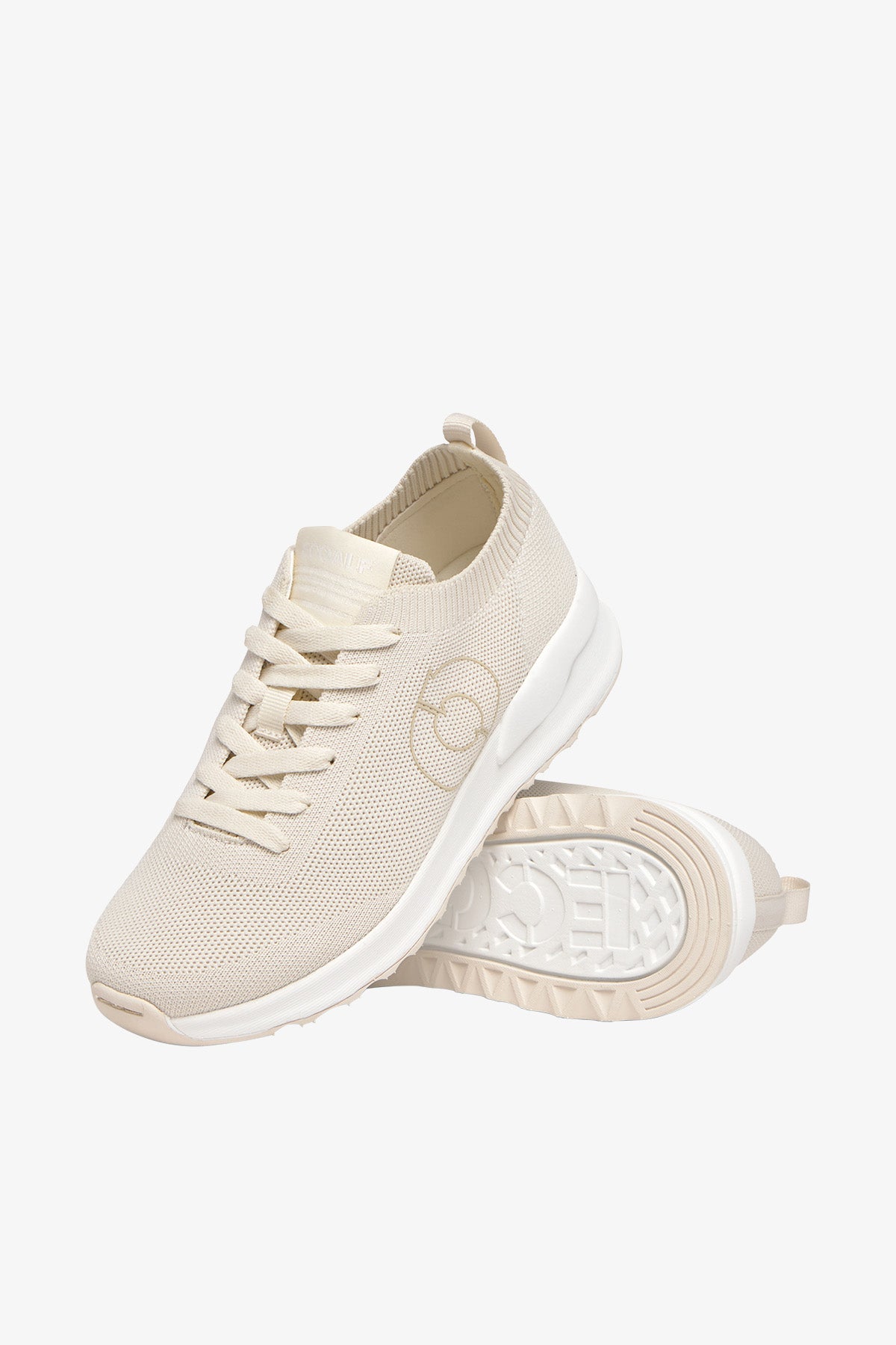 WHITE KNITTED CONDE KNIT TRAINERS