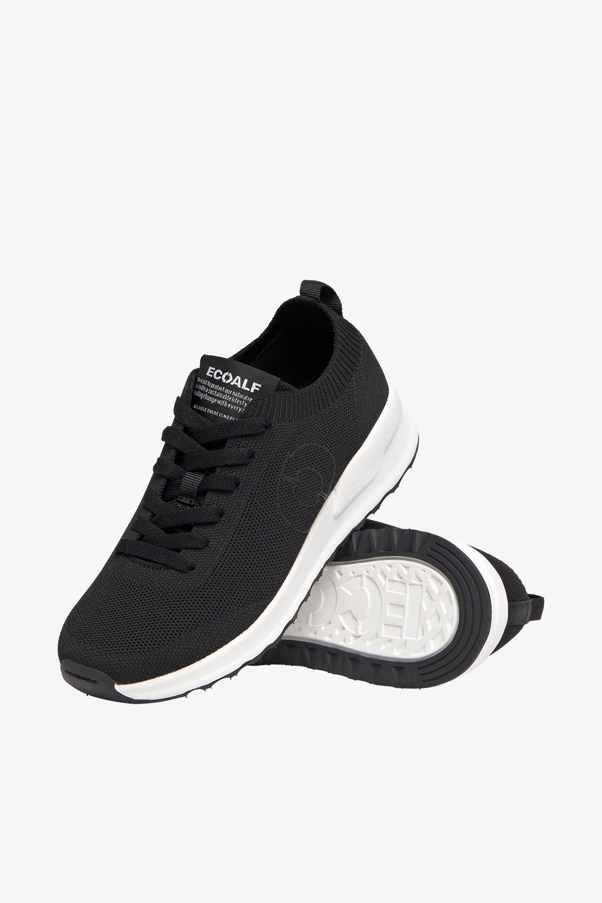 PLAIN BLACK KNITTED CONDE KNIT TRAINERS