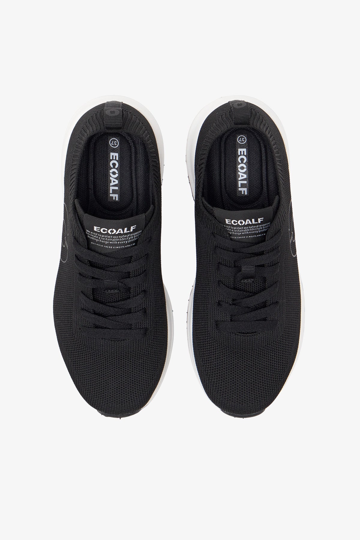PLAIN BLACK KNITTED CONDE KNIT TRAINERS