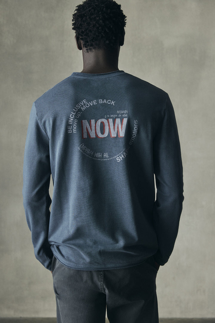 T-SHIRT NOW BLAU