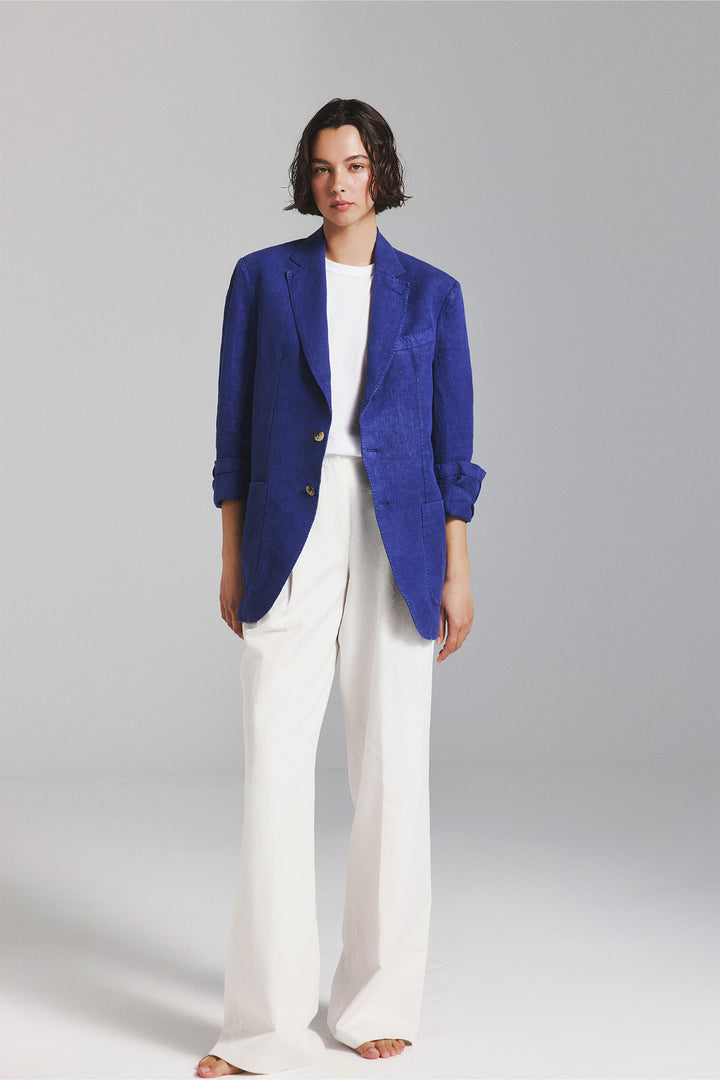 LAPO BLAZER IN BLUE HEMP