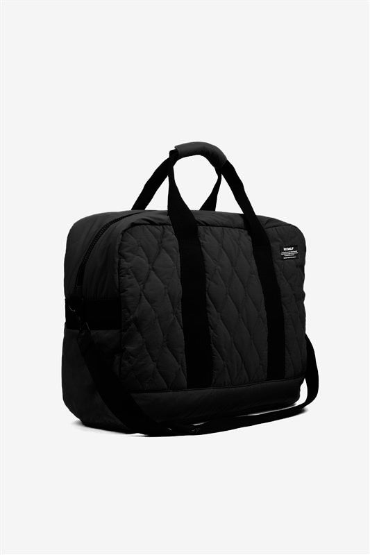 BLACK FLOCK DUFFLE BAG