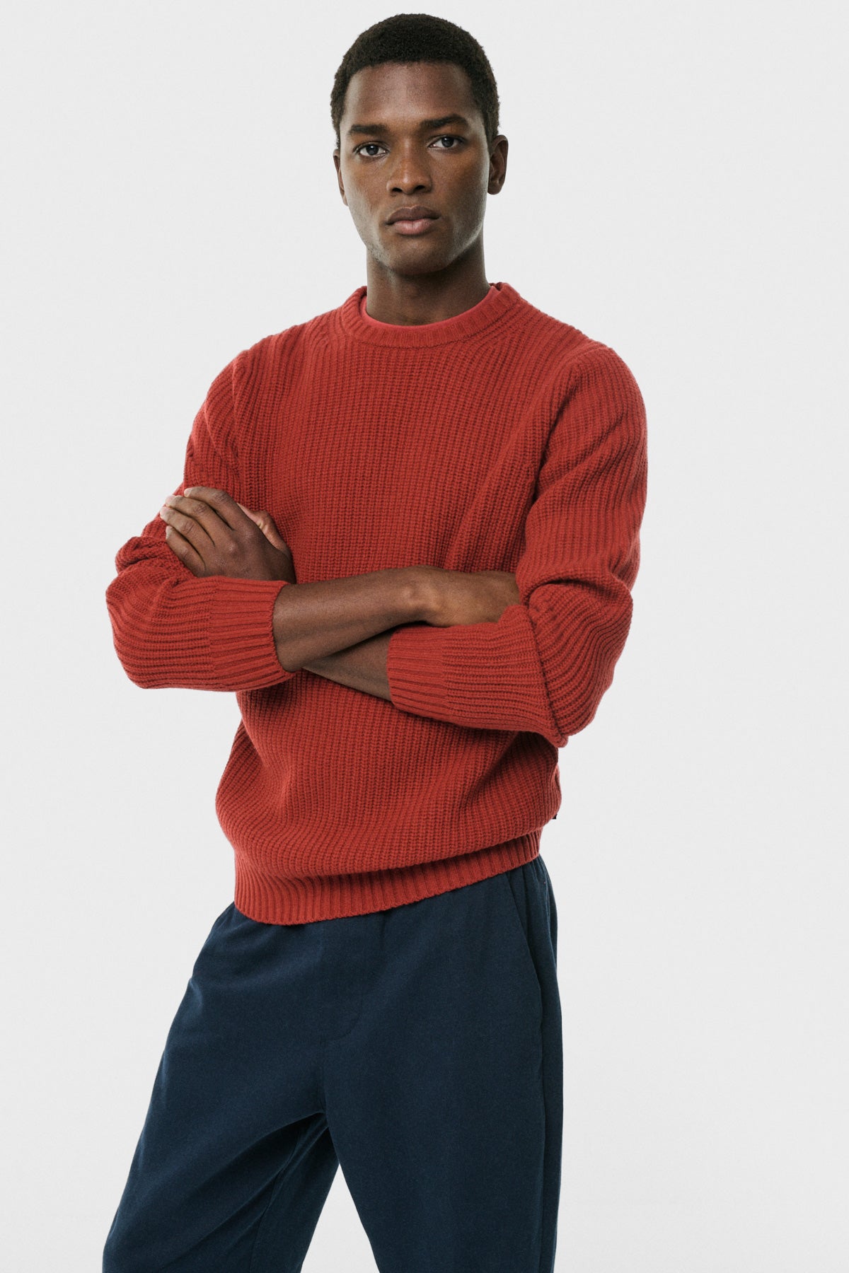 CHILLY RED TRIM JUMPER