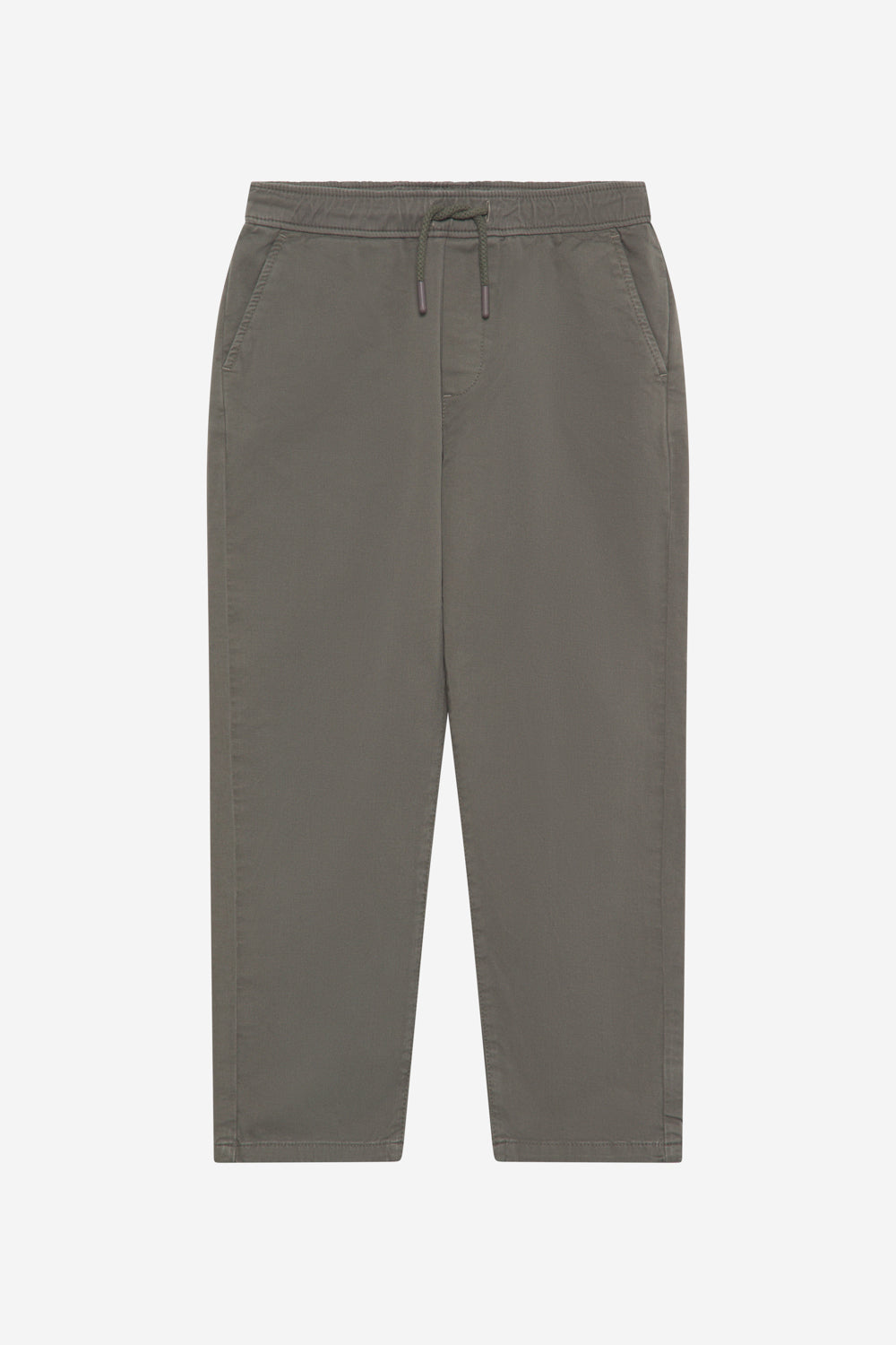 OLIVE CHINO TROUSERS